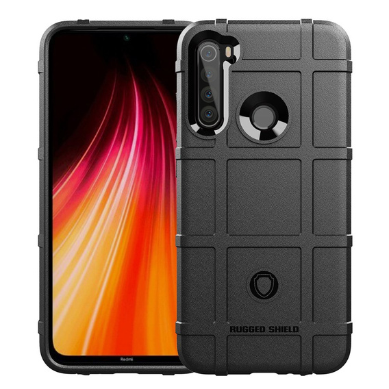 Чехол до Xiaomi Redmi Note 8, Rugged Shield, чёрный