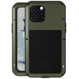 Чoхол Love Mei до iPhone 12 Pro, armored with glass, зелений