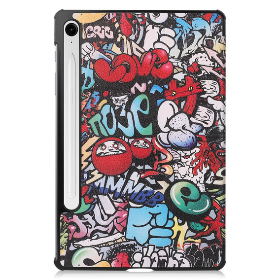 Чoхол до Samsung Galaxy Tab S9 FE, Smartcase Pen Slot, graffiti