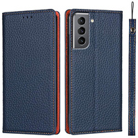 Шкіряний чохол для Samsung Galaxy S22, ERBORD Grain Leather, темно-синій