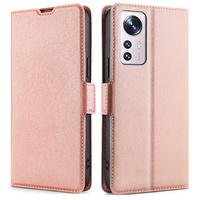 Откидной чехол для Xiaomi 12 Pro, Wallet, розовый rose gold