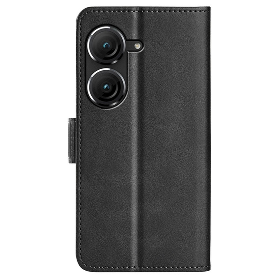 Откидной чехол для Asus Zenfone 9 5G / 10 5G, Wallet PU Leather Case, чёрный