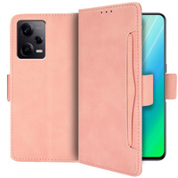 Откидной чехол для Xiaomi Redmi Note 12 5G / POCO X5 5G, Card Slot, розовый