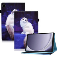 Чехол до Samsung Galaxy Tab A9 X110 / X115, white cat