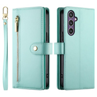 Чохол-книжка для Samsung Galaxy S25+ Plus, Wallet Zipper Pocket, зелений