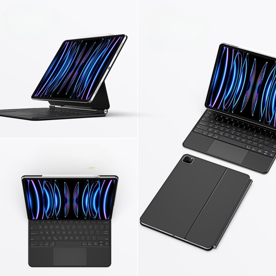 Чехол + клавиатура iPad Pro 12.9" 2022/2021/2020 (6/5/4 gen.), Dux Ducis Keyboard TouchPad, чёрный