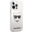 Чехол Karl Lagerfeld до iPhone 13 Pro Max, Choupette Head, прозрачный