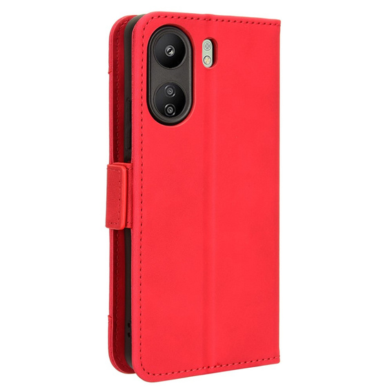 Откидной чехол для Xiaomi Redmi 13C / Poco C65, Card Slot, красный