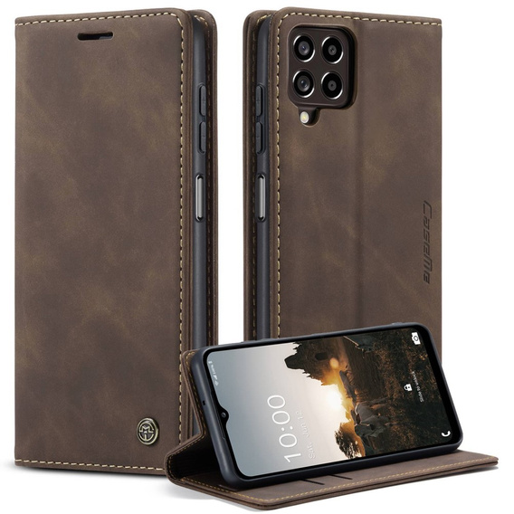 Чехол CASEME для Samsung Galaxy M33 5G, Leather Wallet Case, коричневый