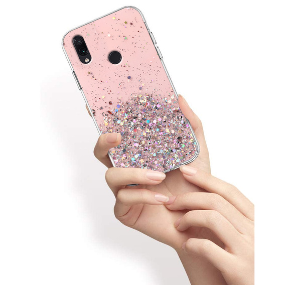 Чехол до Xiaomi Redmi Note 7, Glittery, розовый