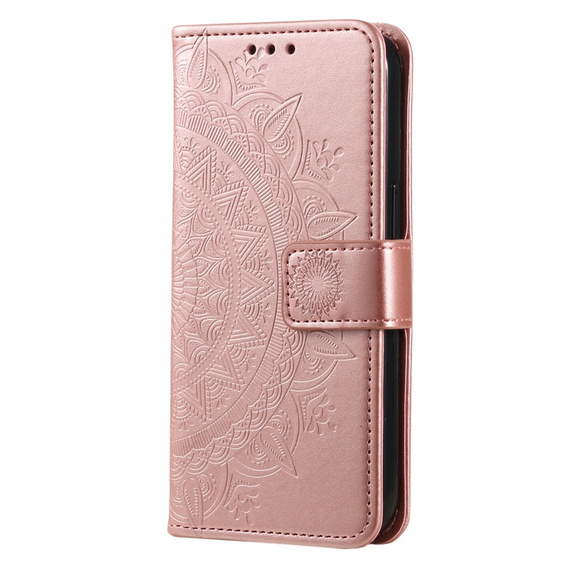 Откидной чехол для Oppo A17, Mandala, розовый rose gold