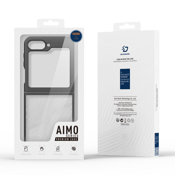 Чехол DuxDucis для Samsung Galaxy Z Flip6 5G, Aimo case, прозрачный / черный