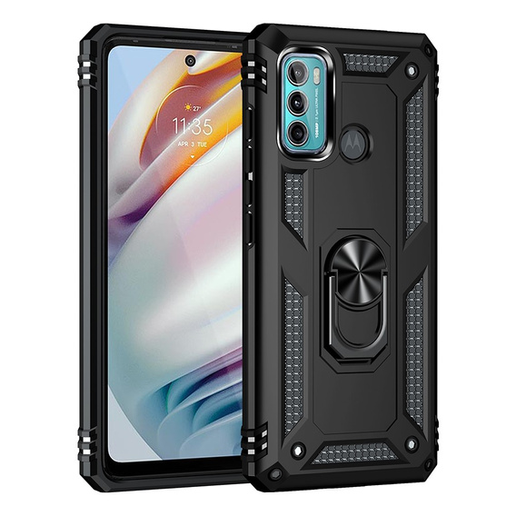 Броньований Чoхол до Motorola Moto G60, Nox Case Ring, чорний