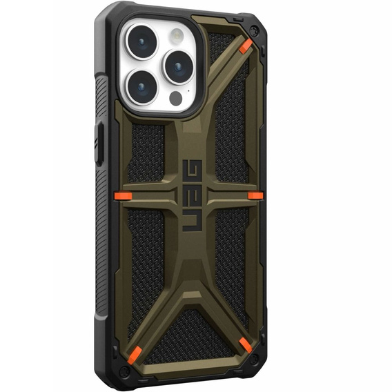 чехол Urban Armor Gear для iPhone 15 Pro Max, Monarch, Kevlar зелёный