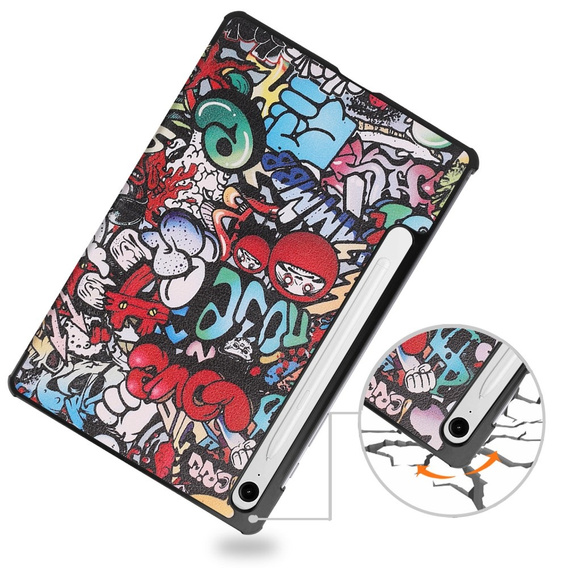 Чoхол до Samsung Galaxy Tab S9 FE, Smartcase Pen Slot, graffiti