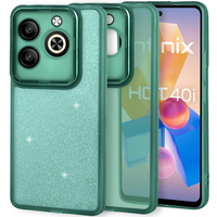 Чехол до Infinix Hot 40i, Glittery Powder, зелёный