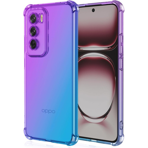 Чохол для Oppo Reno 12, Gradient Dropproof, Фіолетовий / синій