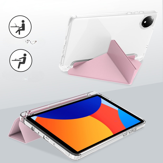 Чехол для Xiaomi Redmi Pad SE 8.7", Origami, розовый rose gold