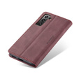 Чехол CASEME для Samsung Galaxy S22+ Plus 5G, Leather Wallet Case, красный