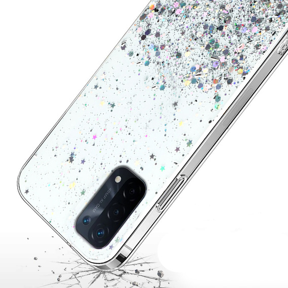 Чoхол до Oppo A54 5G/A74 5G/A93 5G, Glittery, прозорий