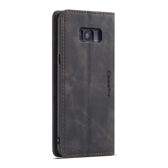 Чехол CASEME для Samsung Galaxy S8 Plus, Leather Wallet Case, чёрный