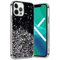 Чехол до iPhone 13 Pro Max, Glittery, чёрный