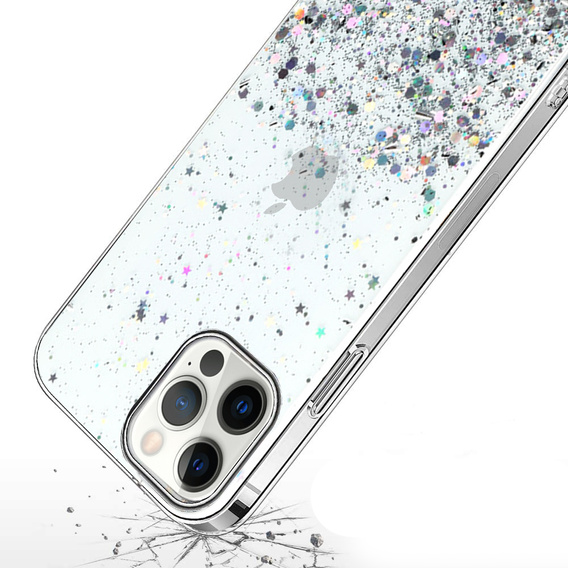 Чoхол до iPhone 13 Pro Max, Glittery, прозорий