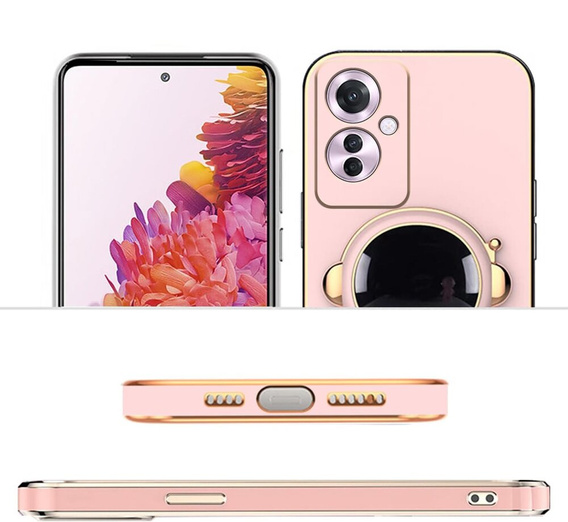 Чехол до Oppo Reno 11F 5G, Astronaut, розовый