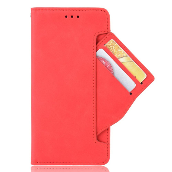 Откидной чехол для Xiaomi Mi Note 10 Lite, Card Slot, красный