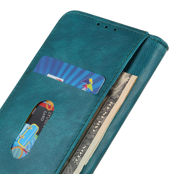 Чoхол до Sony Xperia 10 V, Wallet Litchi Leather, зелений