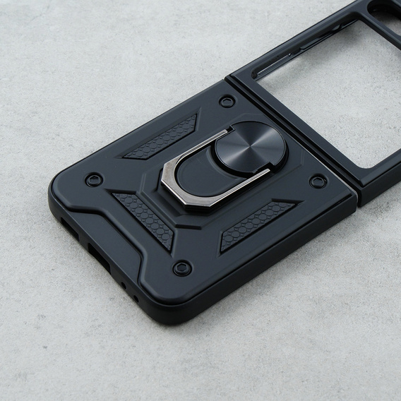 Бронированный Чехол до Samsung Galaxy Z Flip5 5G, Nox Case Ring, чёрный