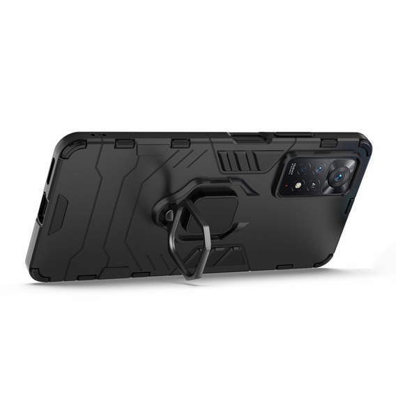 Чехол до Xiaomi Redmi Note 11 Pro 4G/5G, Kickstand Ring, чёрный