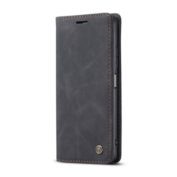 Чехол CASEME для Xiaomi Redmi Note 10 Pro, Leather Wallet Case, чёрный