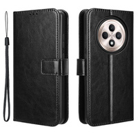 Откидной чехол для Oppo Reno 12FS / 12F, Crazy Horse Wallet, чёрный