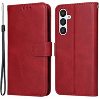 Откидной чехол для Samsung Galaxy A34 5G, Leather Wallet, красный