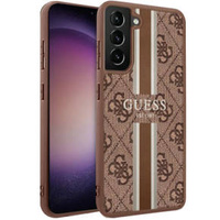 Чoхол GUESS до Samsung Galaxy S23, Printed Stripe Hardcase, коричневий