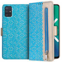 Чохол-кришка для Samsung Galaxy A51, Wallet Pocket Zipper Lace, м'яти