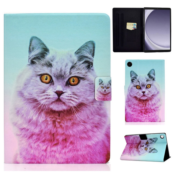 Чехол до Samsung Galaxy Tab A9 X110 / X115, pink cat