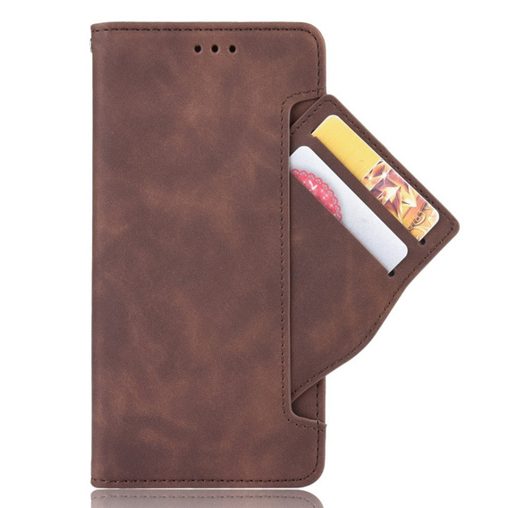 Откидной чехол для Infinix Smart 7 HD 4G, Card Slot, коричневый