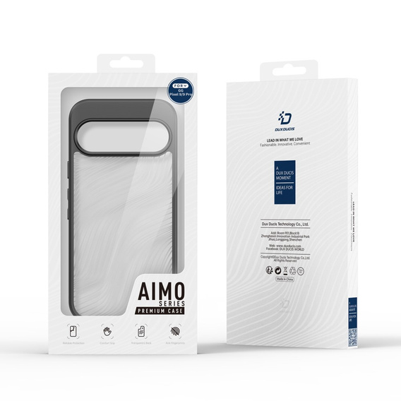 Чехол DuxDucis для Google Pixel 9 / Google Pixel 9 Pro, Aimo case, прозрачный / черный