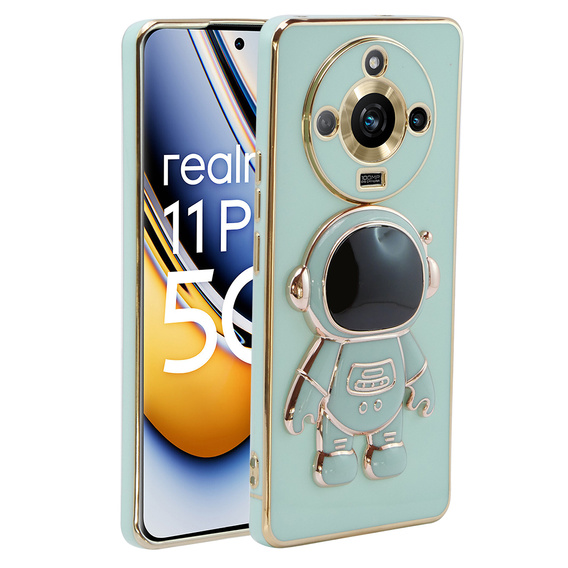 Чехол до Realme 11 Pro / 11 Pro +, Astronaut, зелёный