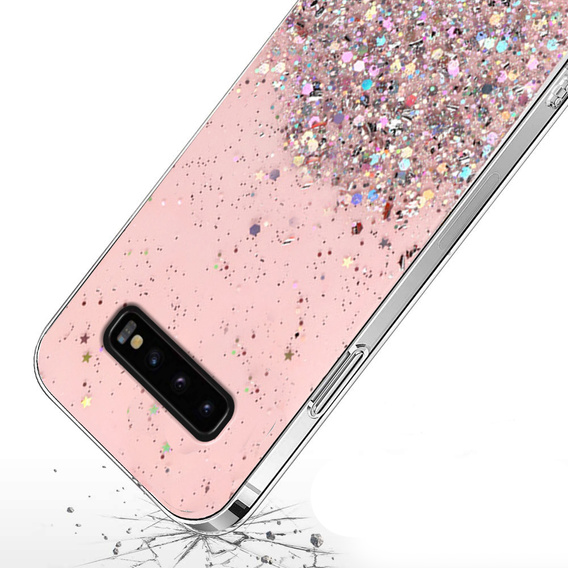 Чехол до Samsung Galaxy S10 5G, Glittery, розовый