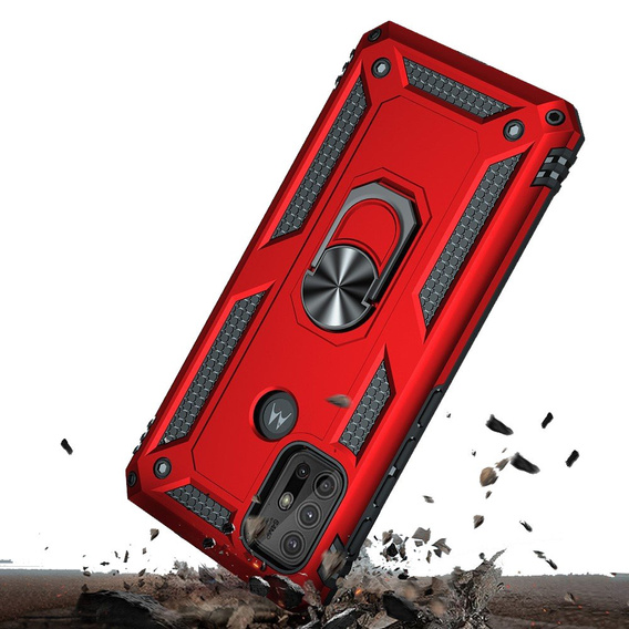 Броньований Чoхол до Motorola Moto G10/G30, Nox Case Ring, червоний