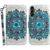 Откидной чехол для Samsung Galaxy A14 4G/5G, Wallet mandala, белый