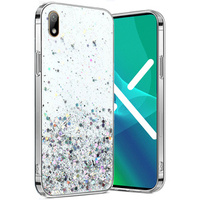 Чехол до Huawei Y5 2019, Glittery, прозрачный