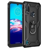 Бронированный Чехол до Motorola Moto E6S, Nox Case Ring, чёрный