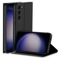 Откидной чехол для Samsung Galaxy S23 Plus, GKK Leather, carbon чёрный