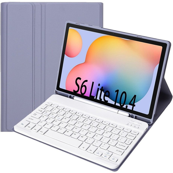 Чехол + клавиатура Samsung Galaxy Tab S6 Lite P610/P615 / S6 Lite 2022 10.4, Pen Slot, фиолетовый