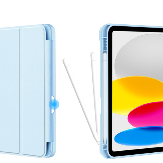 Чехол для iPad 10.9 2022 10 Gen, Smart Pencil, с держателем стилуса, синий