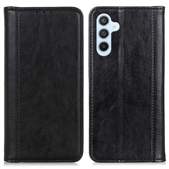 Чoхол до Samsung Galaxy A55 5G, Wallet Litchi Leather, чорний